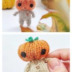 Pumpkin Head Mini Doll Knitting Pattern