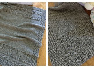 Sleepy Owls Baby Blanket Free Knitting Pattern