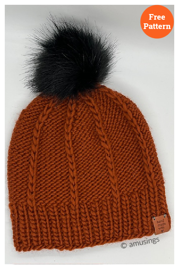 Slip and Purl Hat Free Knitting Pattern