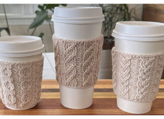 Vanilla Chai Cup Cozies Free Knitting Pattern