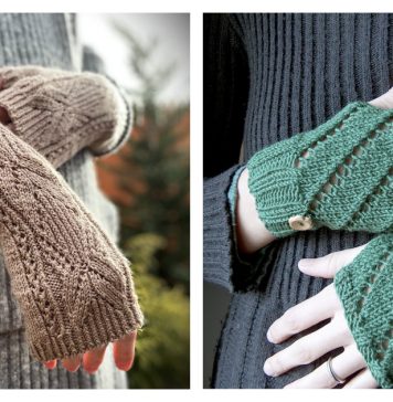 10+ Lace Fingerless Mitts Knitting Patterns