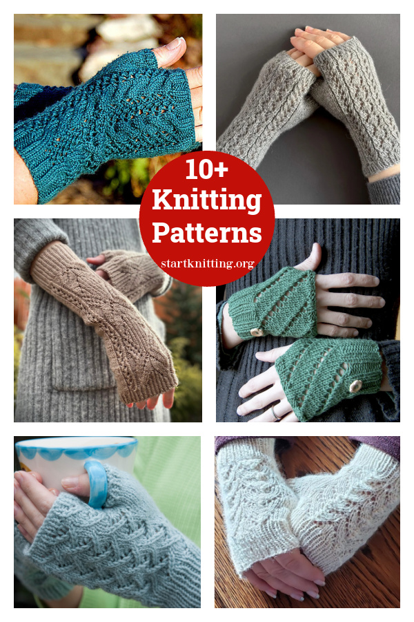 10+ Lace Fingerless Mitts Knitting Patterns 