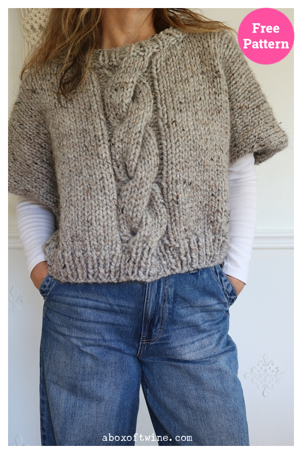 Brittany Poncho Free Knitting Pattern 