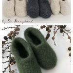 Double Slippers Free Knitting Pattern