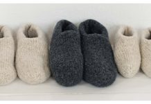 Double Slippers Free Knitting Pattern