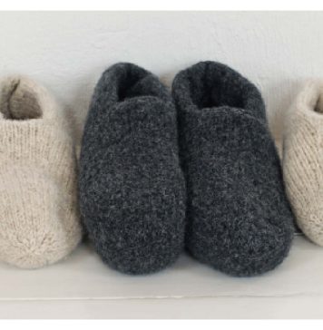 Double Slippers Free Knitting Pattern