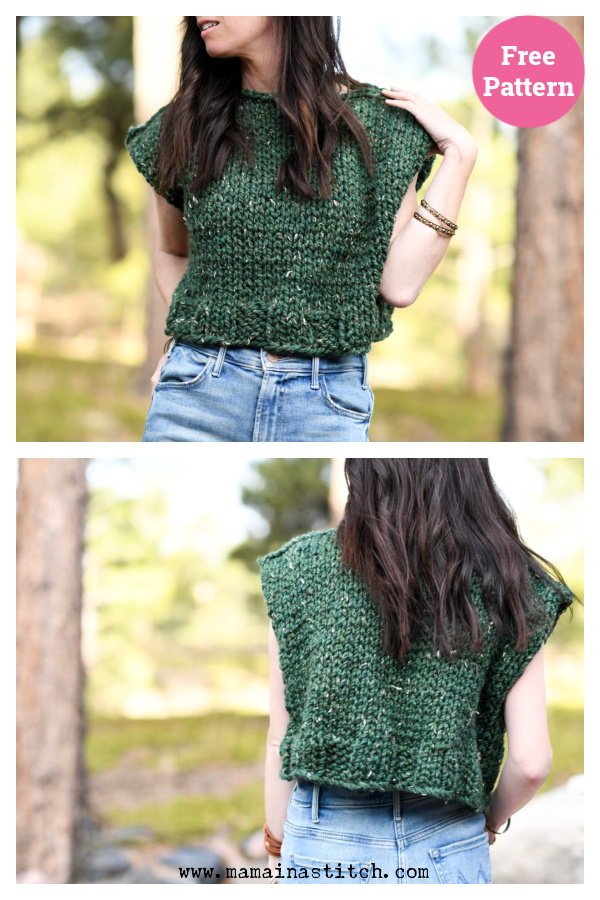Easy Alpine Vest Free Knitting Pattern