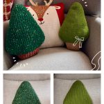 Festive Tree Pillow Free Knitting Pattern and Video Tutorial
