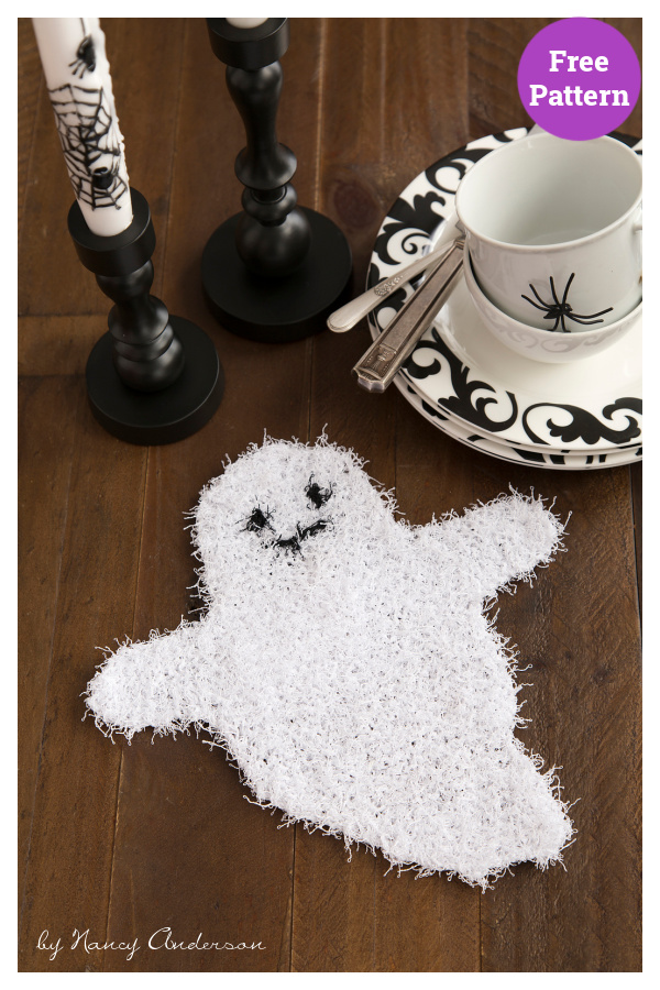 Ghostly Dish Scrubber Free Knitting Pattern