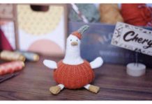 Halloween Pumpkin Duck Free Knitting Pattern
