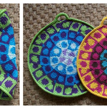 Hippie Potholders Free Knitting Pattern Hippie Potholders Free Knitting Pattern