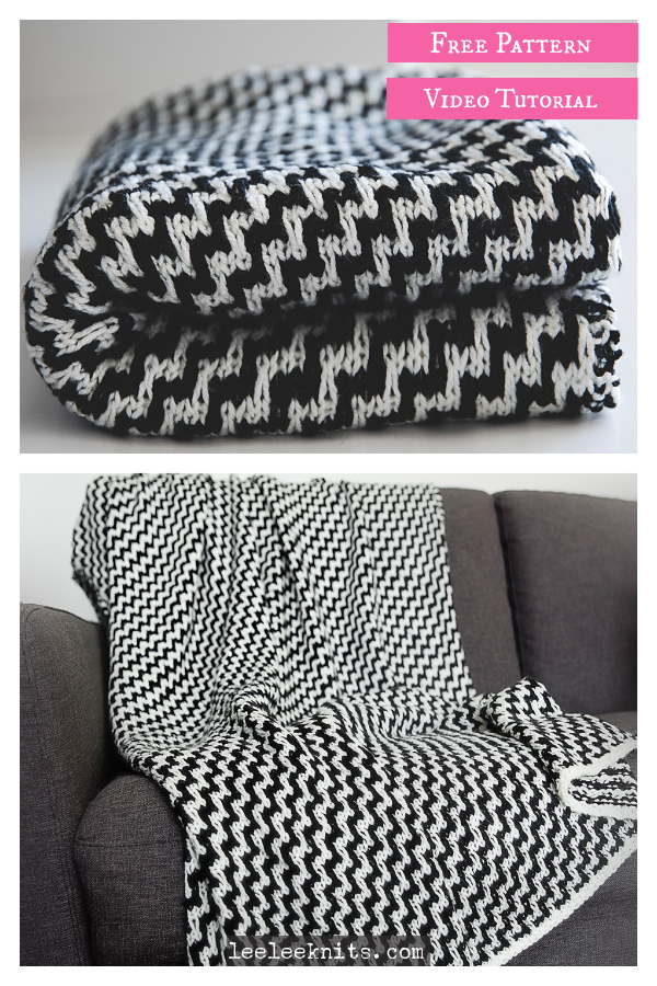 Kensington Throw Blanket Free Knitting Pattern and Video Tutorial