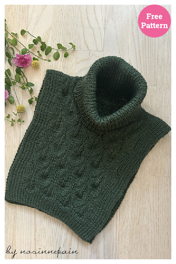Leaf Fall Cowl Free Knitting Pattern
