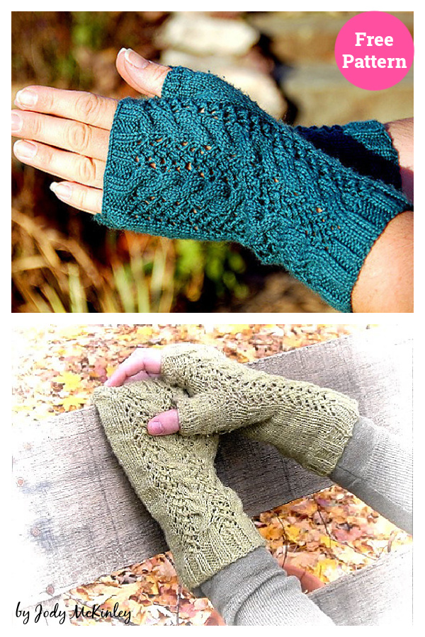 Merletto Mitts Free Knitting Pattern