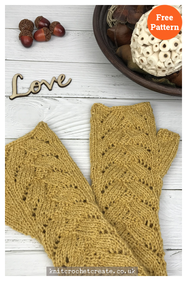 Nifty Fifty Lace Mittens Free Knitting Pattern