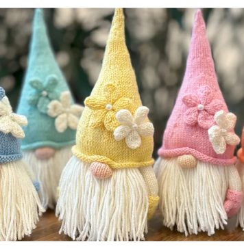 Rainbow Gnome Knitting Pattern