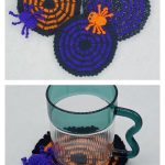 Spooky Spider Web Coasters Knitting Pattern