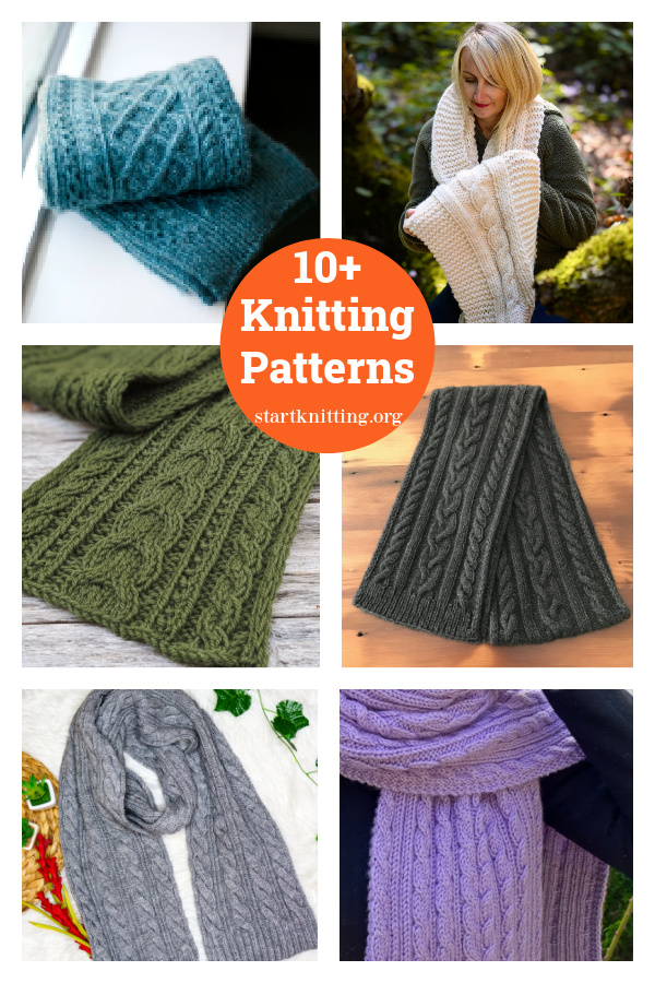 10+ Cable Scarf Knitting Patterns