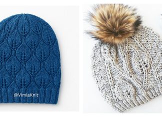 10+ Leaf Stitch Hat Knitting Patterns