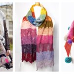 10+ Stash Buster Colorful Scarf Knitting Patterns