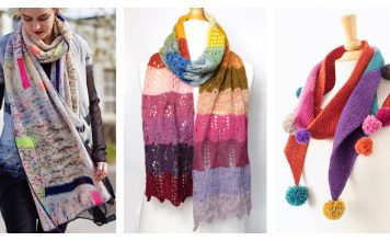 10+ Stash Buster Colorful Scarf Knitting Patterns