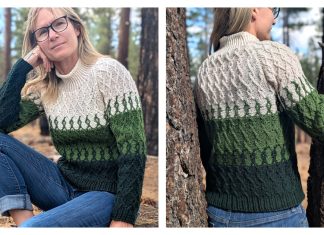 Between the Trees Sweater Free Knitting Pattern