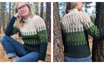 Between the Trees Sweater Free Knitting Pattern