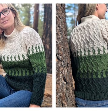 Between the Trees Sweater Free Knitting Pattern