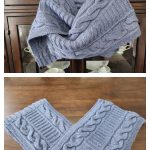 Blue Carlton Cabled Scarf Free Knitting Pattern