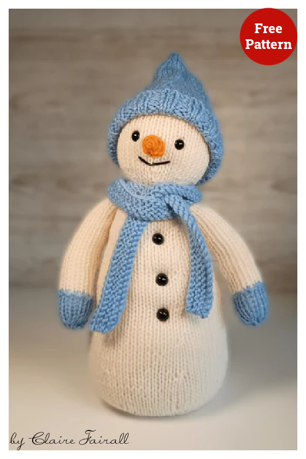 Buddy the Snowman Free Knitting Pattern
