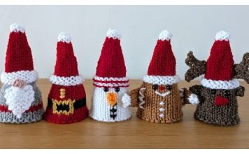 Christmas Character Toppers Knitting Pattern Christmas Character Toppers Knitting Pattern