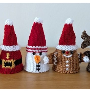 Christmas Character Toppers Knitting Pattern Christmas Character Toppers Knitting Pattern