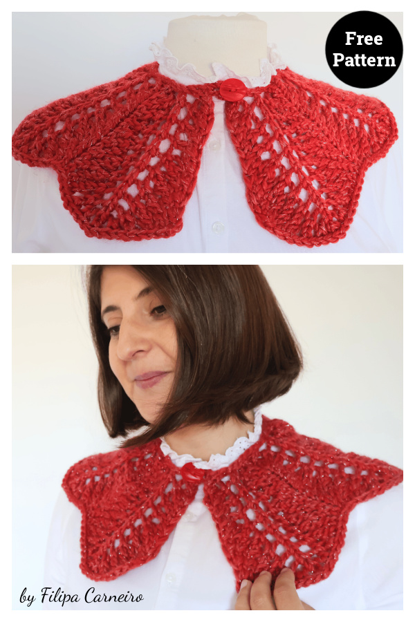 Christmas Collar Free Knitting Pattern