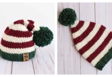 Christmas Elf Stocking Cap Hat Free Knitting Pattern