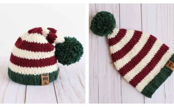 Christmas Elf Stocking Cap Hat Free Knitting Pattern