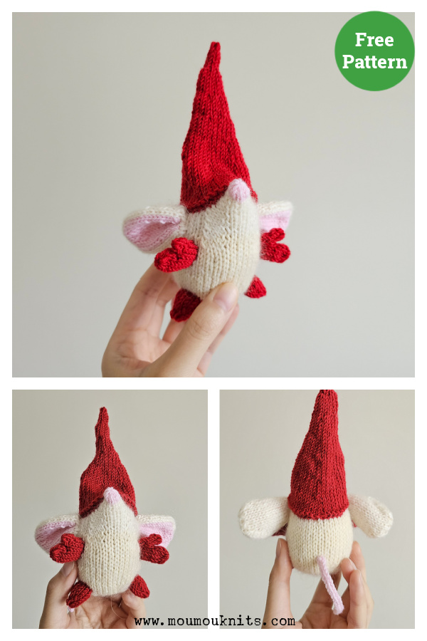 Christmas Gnome Mouse Free Knitting Pattern
