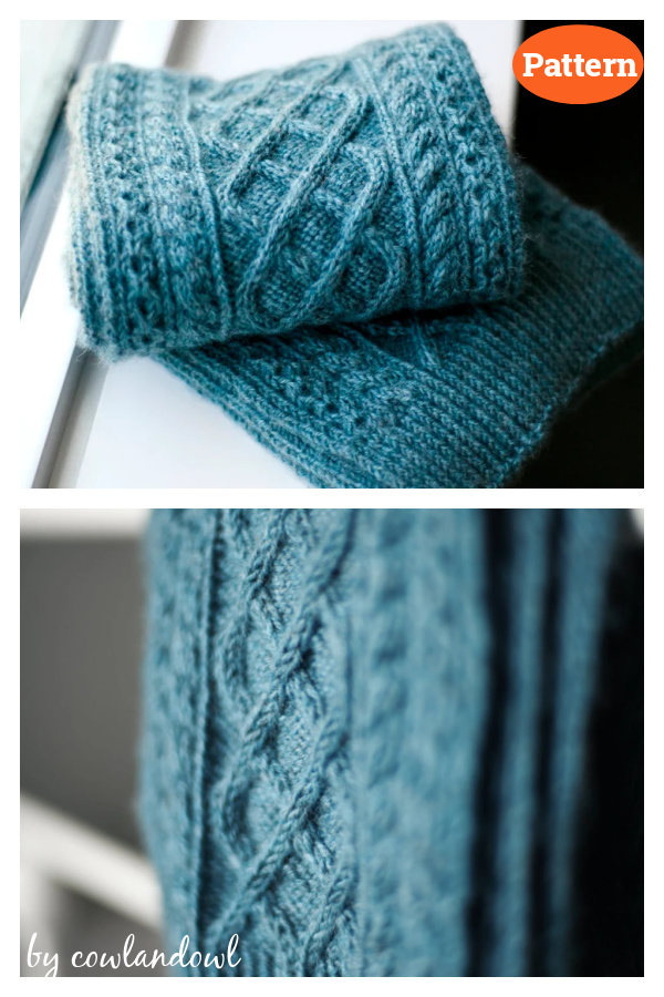 Classic Cables Scarf Knitting Pattern