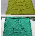 Classic Christmas Tree Dishcloth Knitting Pattern