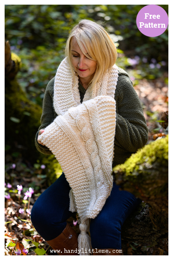 Cozy Cable Scarf Free Knitting Pattern