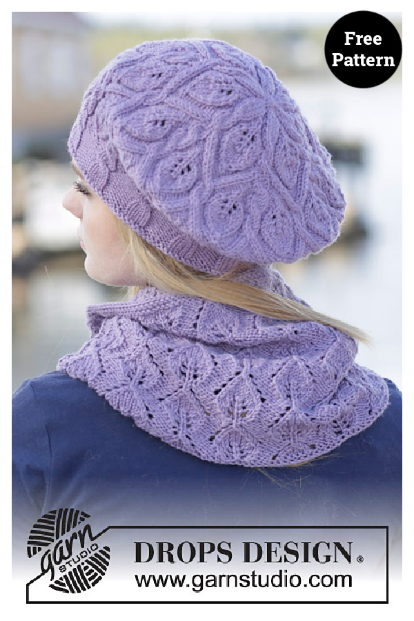 Dancing Leaves Hat Free Knitting Pattern