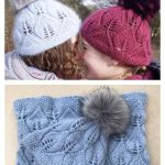 Floating Leaves Beanie Free Knitting Pattern