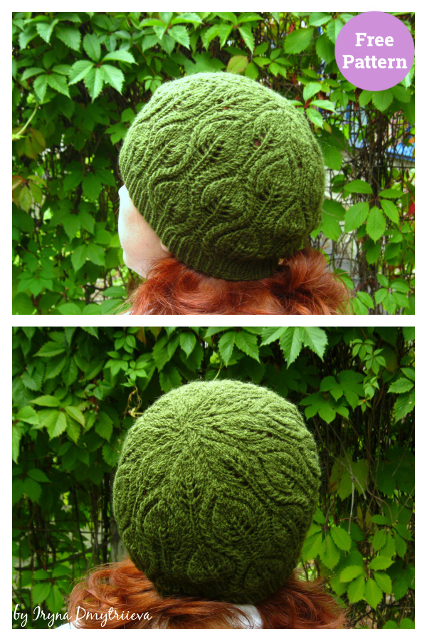 Foliage Hat Free Knitting Pattern
