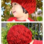 Leaf Stitch Lace Hat Knitting Pattern