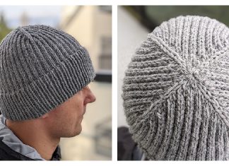 Men’s Beanie Free Knitting Pattern and Video Tutorial