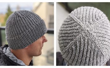 Men’s Beanie Free Knitting Pattern and Video Tutorial