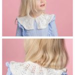 Old Shale Mini Collar Free Knitting Pattern