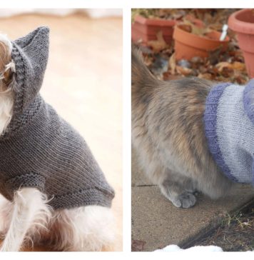 6 Pet Hooded Sweater Knitting Patterns Pet Hooded Sweater Knitting Patterns