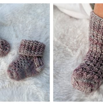 Ray of Honey Baby Socks Free Knitting Pattern