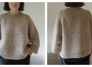 Roomy Raglan Sweater Free Knitting Pattern
