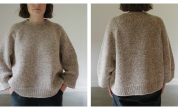 Roomy Raglan Sweater Free Knitting Pattern